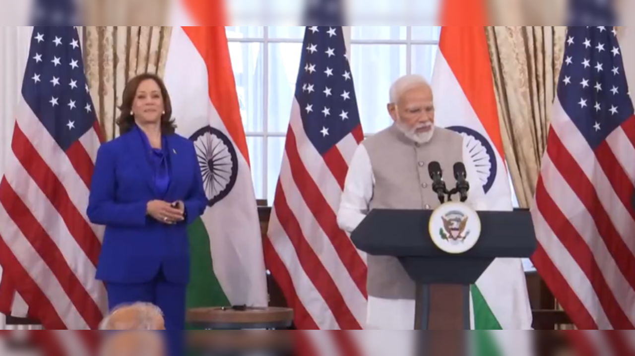 Modi today addressed a luncheon hosted by United States Vice President Kamala Harris and Secretary of State Antony Blinken