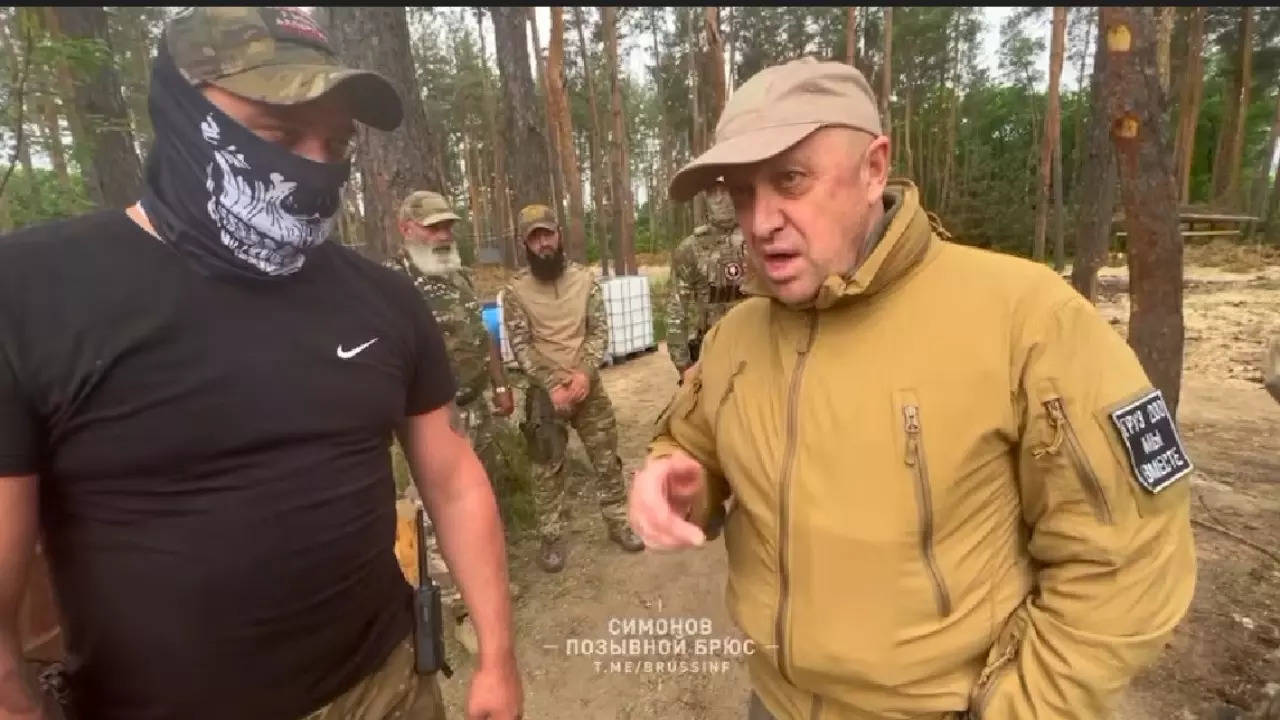 Yevgeny Prigozhin visits a rear camp of a Wagner unit in Ukraine