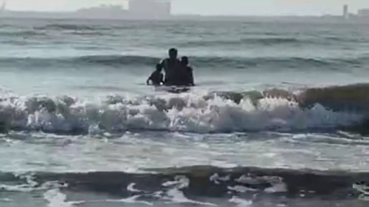 Mumbai Police Constable Saves Two Kids From Drowning At Juhu Beach