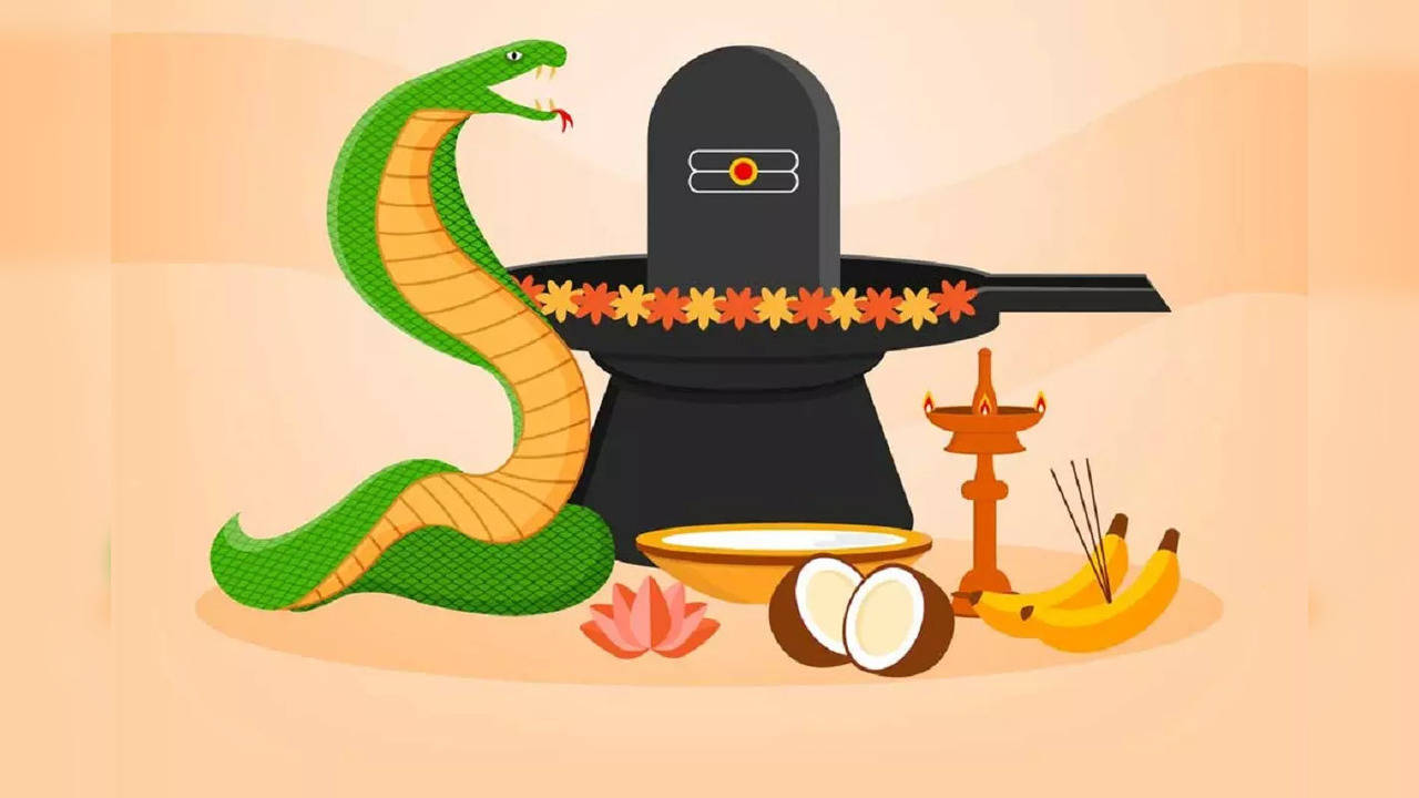Illustration Nag Panchami Hindu Festival Shivling Stock Vector (Royalty  Free) 1770290981 | Shutterstock