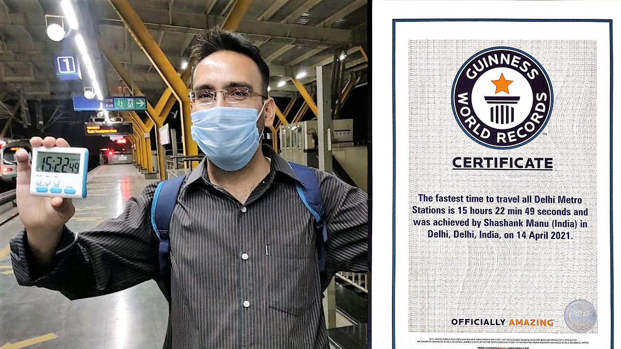 Around 286 Metro Stations In Less Than 16 Hours - Delhi Man Sets New Guinness  World Record | Viral News, Times Now