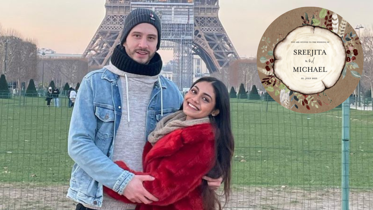 ​​Sreejita De and Michael Blohm-Pape's wedding invite