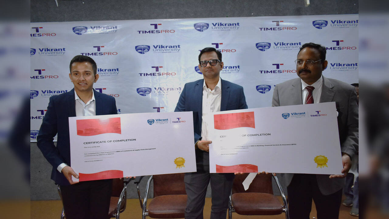 MBA in BFSI, e-Commerce Supply Chain launched by Vikrant University in Collaboration with TimesPro - Vimarsana News