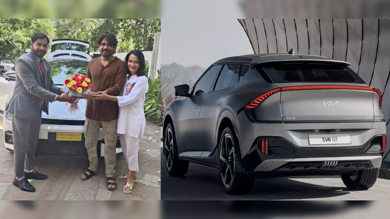 Telugu Superstar Nagarjuna and Wife Amala Bring Home Kia EV6 Electric Car