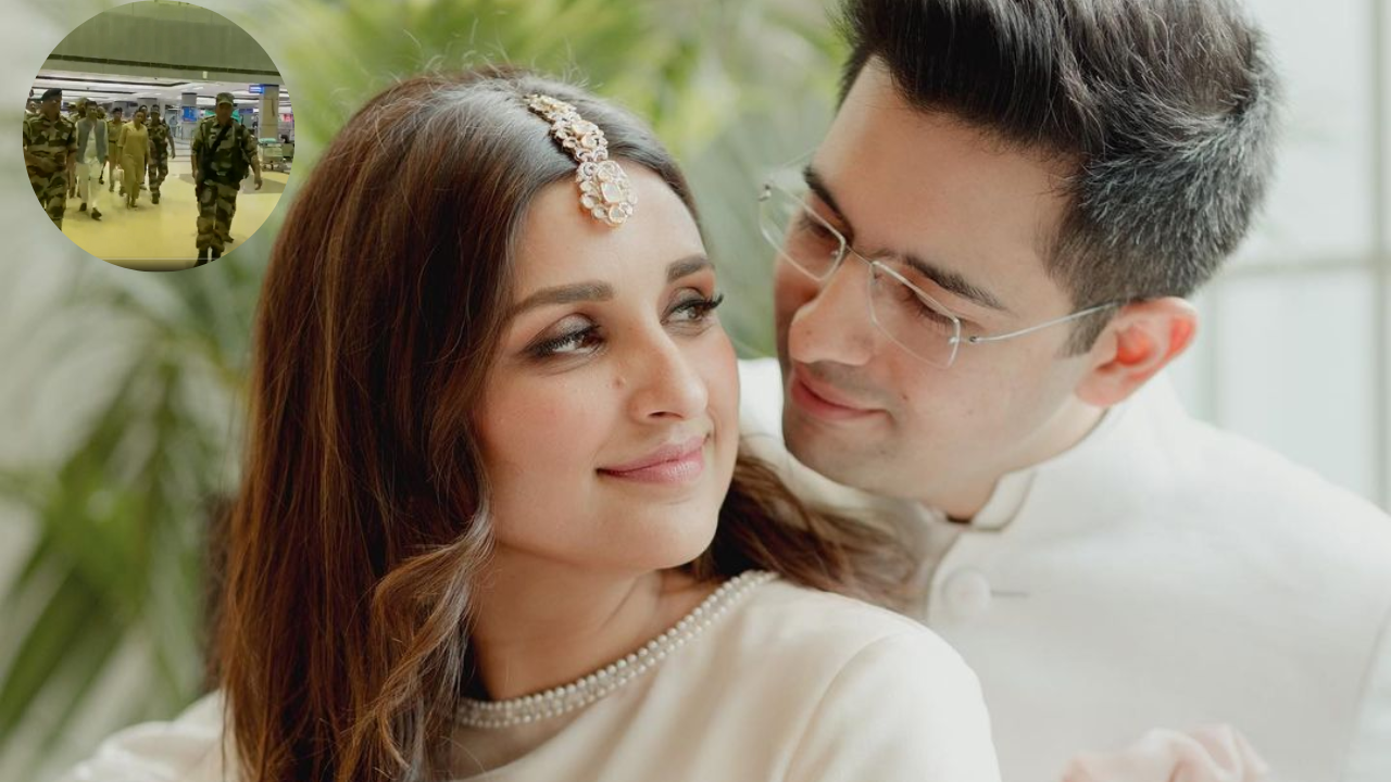 Parineeti Chopra, Raghav Chadha Arrive In Amritsar To Visit Shri Harmandir Sahib. Couple Spotted At Airport