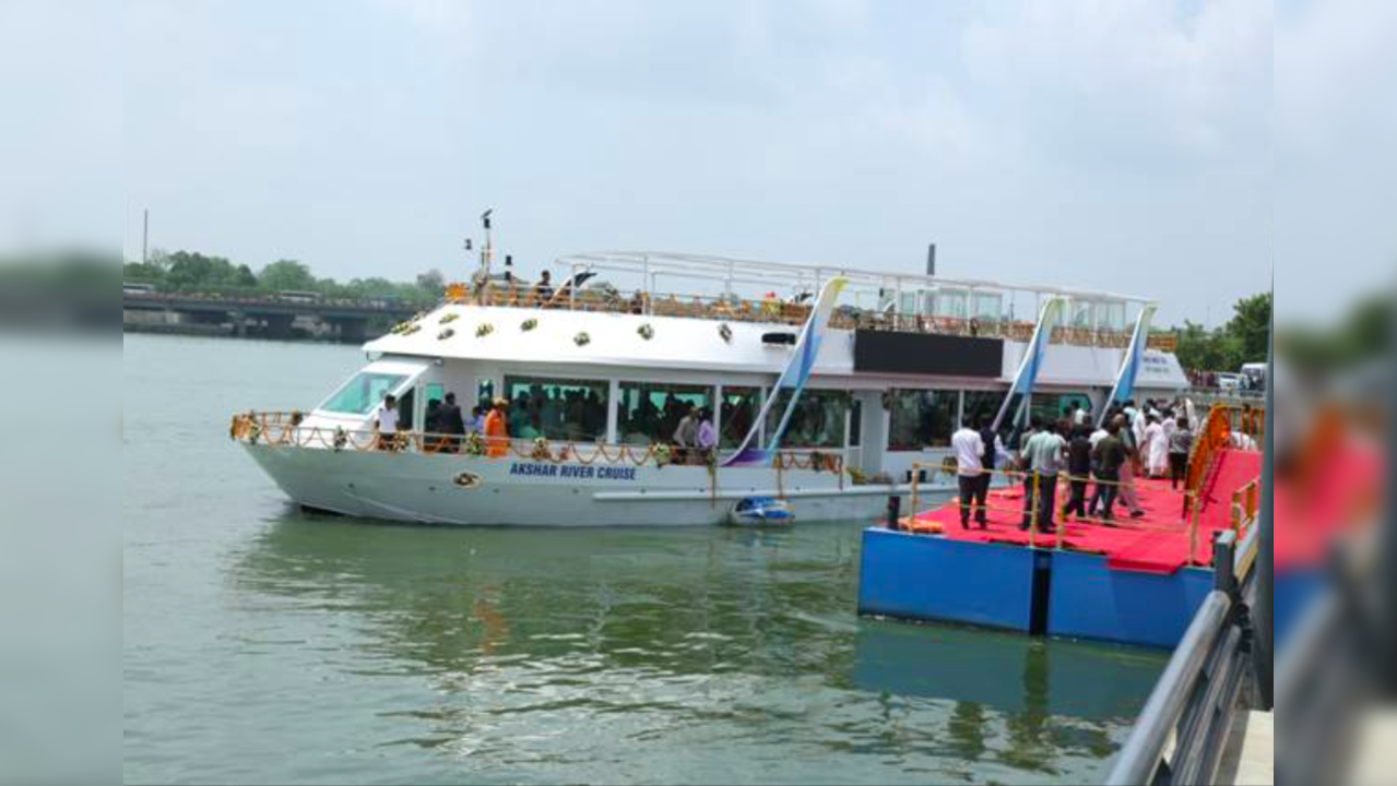 Union Min Amit Shah launches made-in-India luxury river cruise 'Akshar' in Ahmedabad