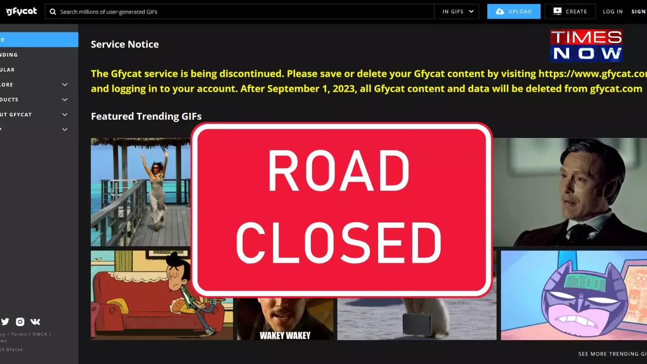 Gfycat Says Goodbye: Popular Gif Hosting Service to Shutter This September!  | Technology & Science News, Times Now