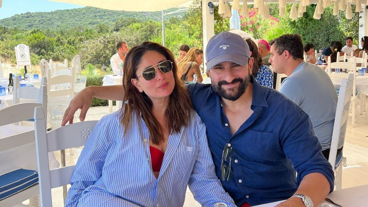 Kareena Kapoor, 42, Is A Hot Babe In Red Bikini, Striped Shirt As She Enjoys 'Summer Lunches' With Saif And Taimur