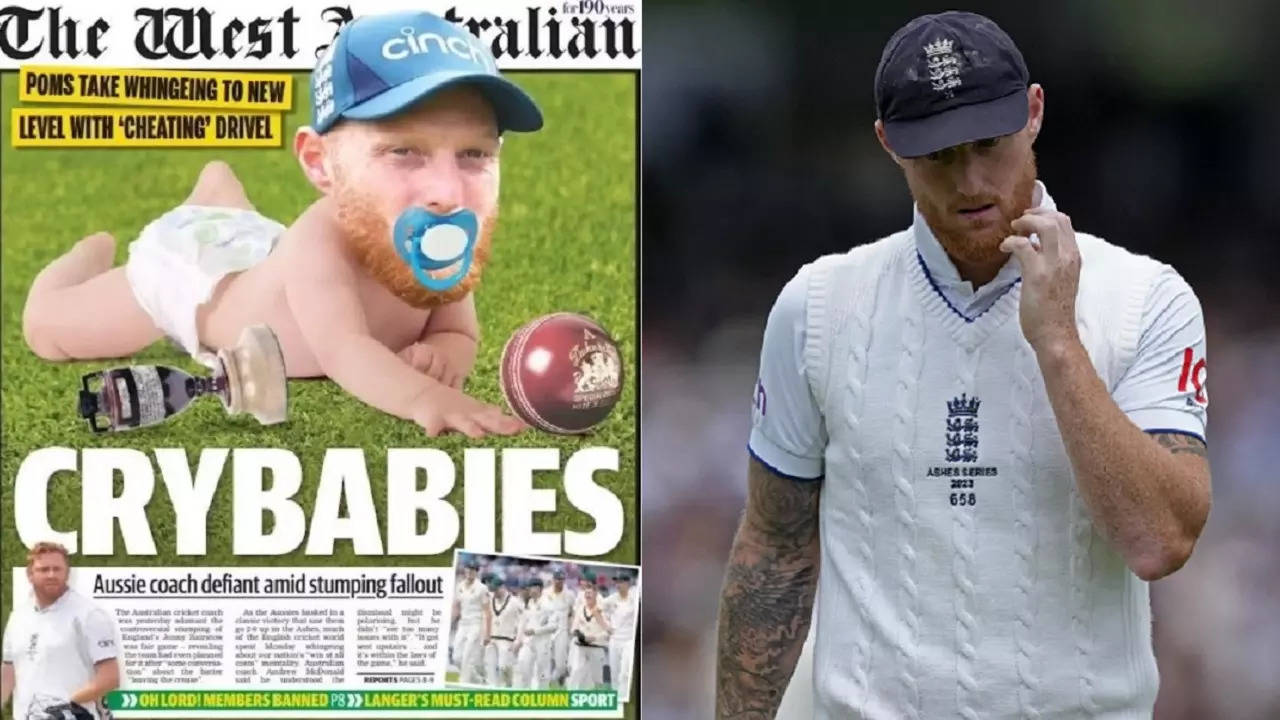 Ben stokes reacts to Australian newspaper's crybabies jib