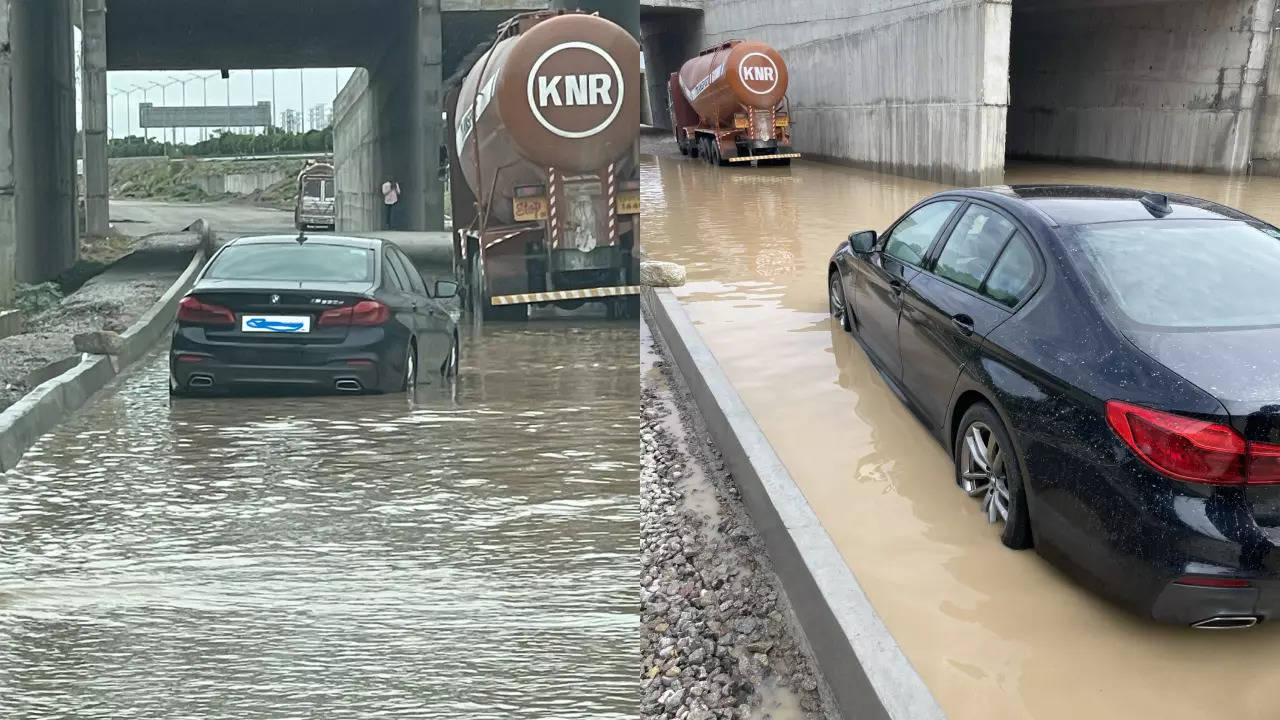 Hyderabad man, pregnant wife stuck in flooded ORR.