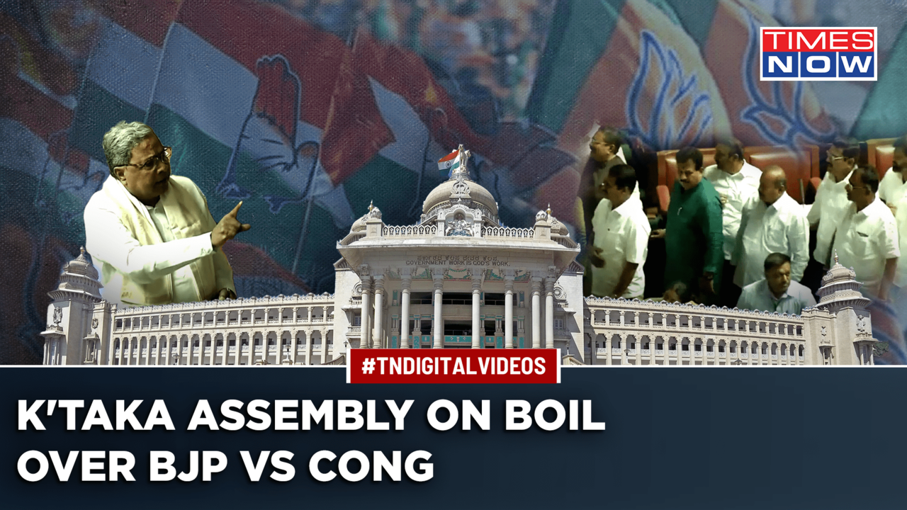 Karnataka Assembly On Boil As BJP MLAs Stage Showdown In Vidhan Soudha ...