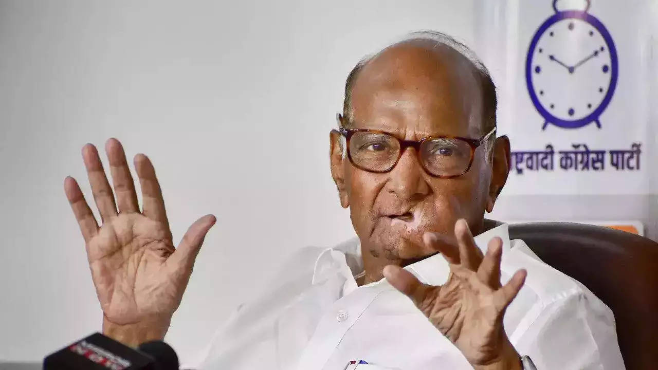 Sharad Pawar hit back at Ajit Pawar while addressing party workers today