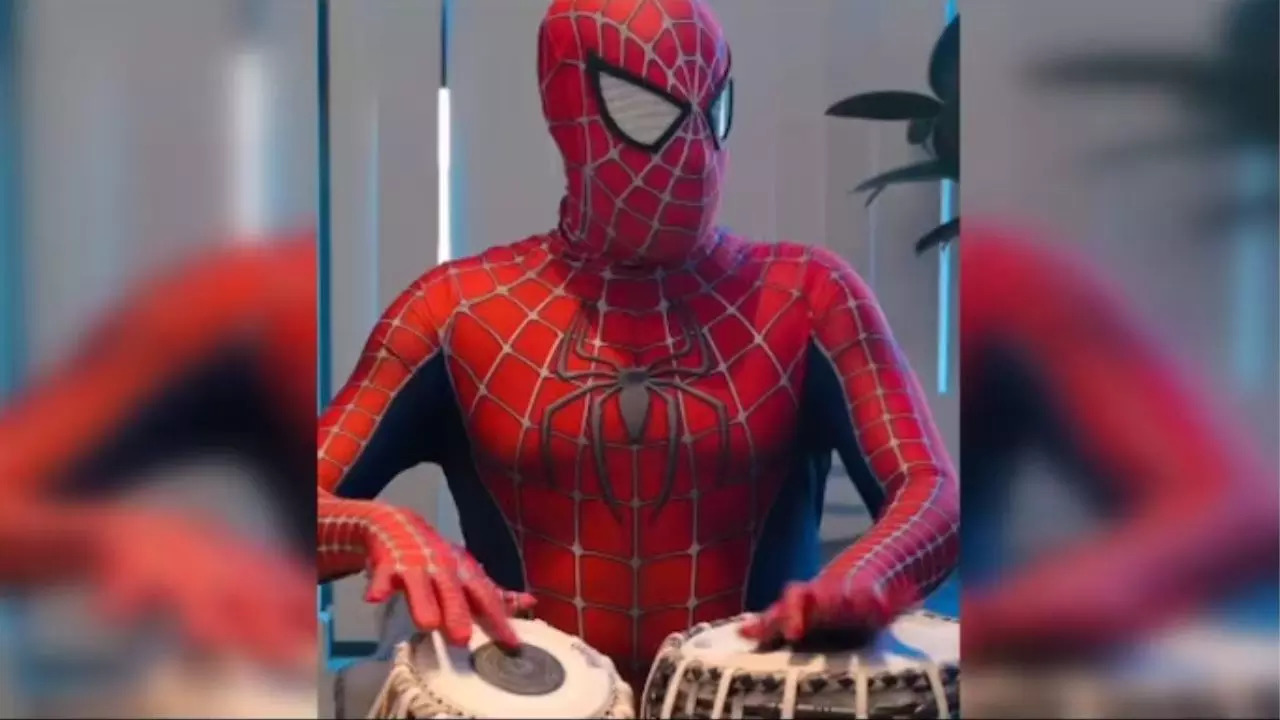 Spiderman Turns Pro Tabla Player, Netizens Call Him Ustaad Peter Parker ...