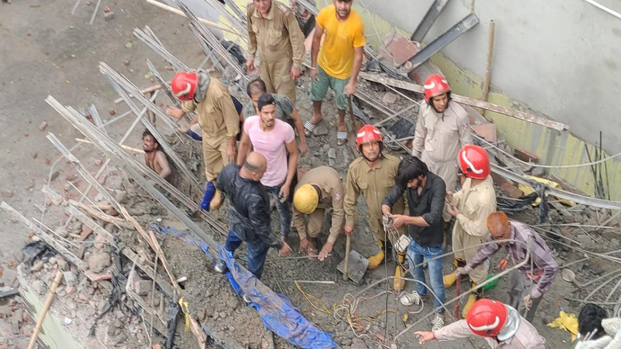 Two-Storey Building Collapses In South Delhi’s Ambedkar Nagar