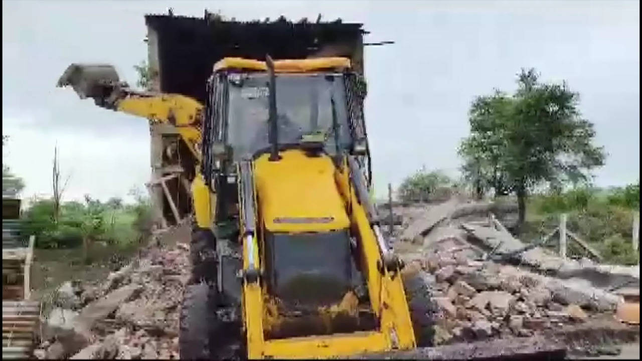 house razed in indore