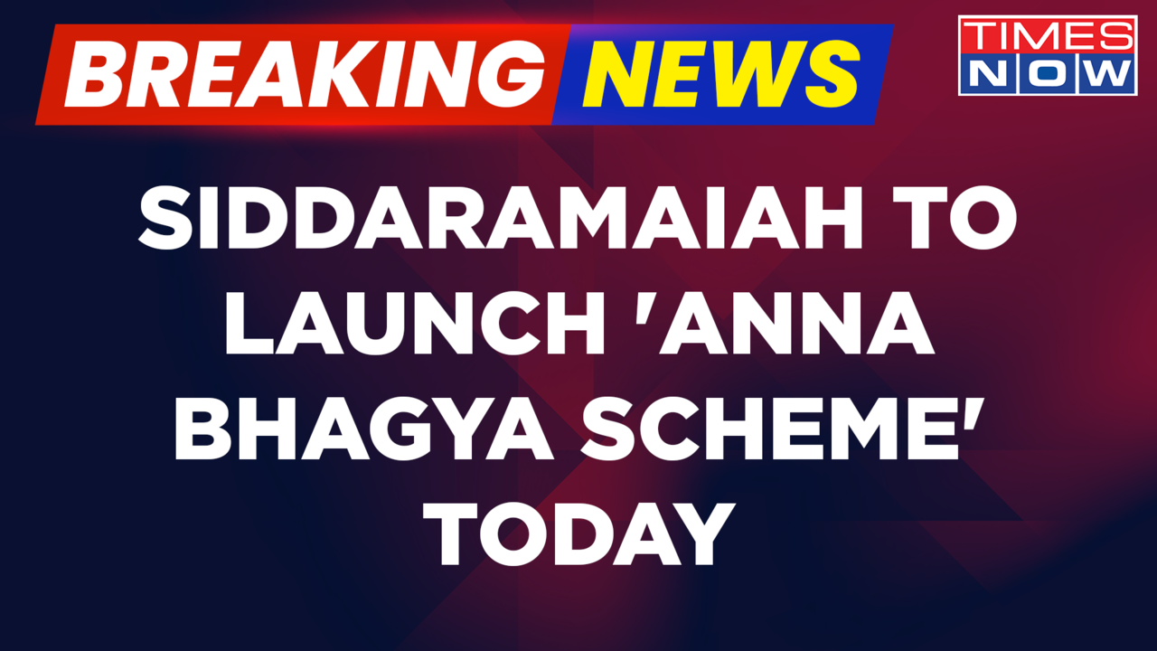 Breaking News: Karnataka CM Siddaramaiah To Launch ‘Anna Bhagya Scheme’ Today | English News