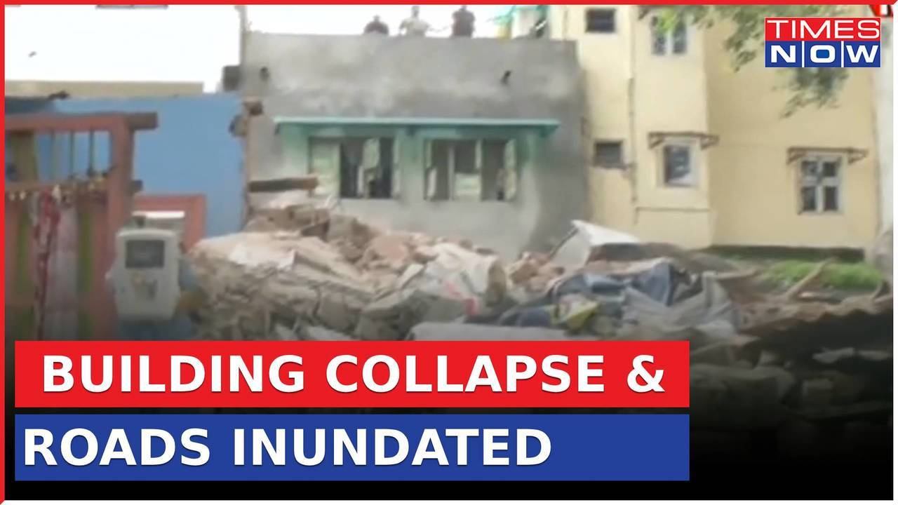 Building Collapsed In Gujarat, Roads Completely Inundated In Rajasthan ...