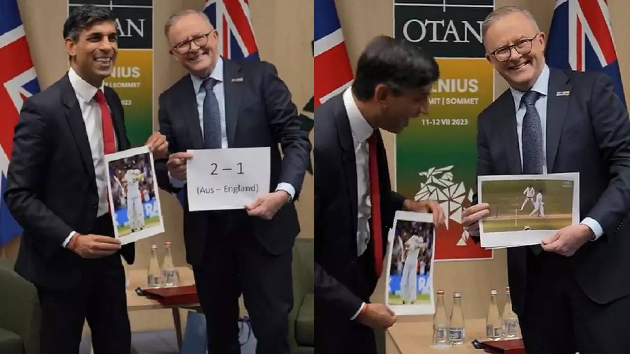 UK and AUS Prime Minister engage in hilarious Ashes banter.