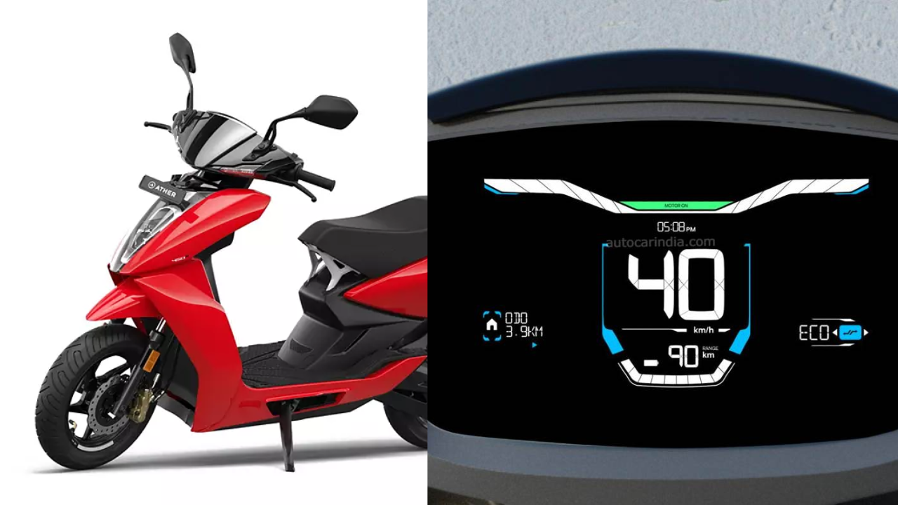 Ather 450S Launch Date Revealed On August 3, Along With Instrument Cluster As Well