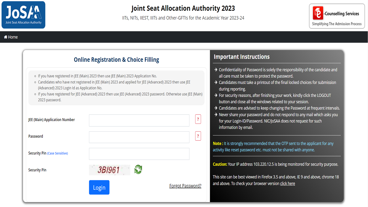 JoSAA Round 3 Result 2023 Released on josaa.nic.in, Check JoSAA Round 3 Counselling Date