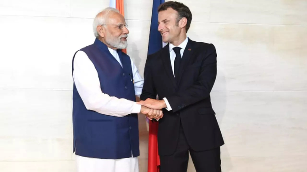 PM Modi and Emmanuel Macron