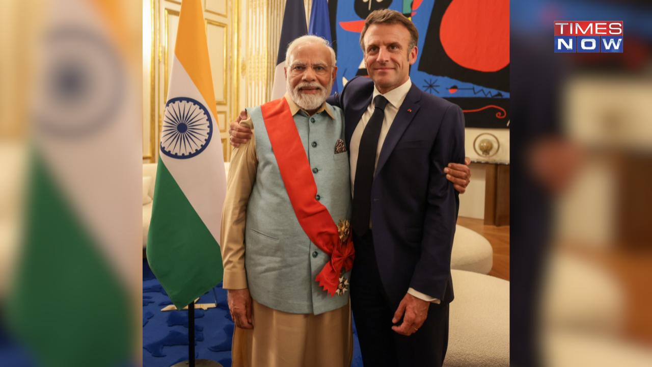 ​PM Modi Conferred with Grand Cross of the Legion of Honour by President Macron ​