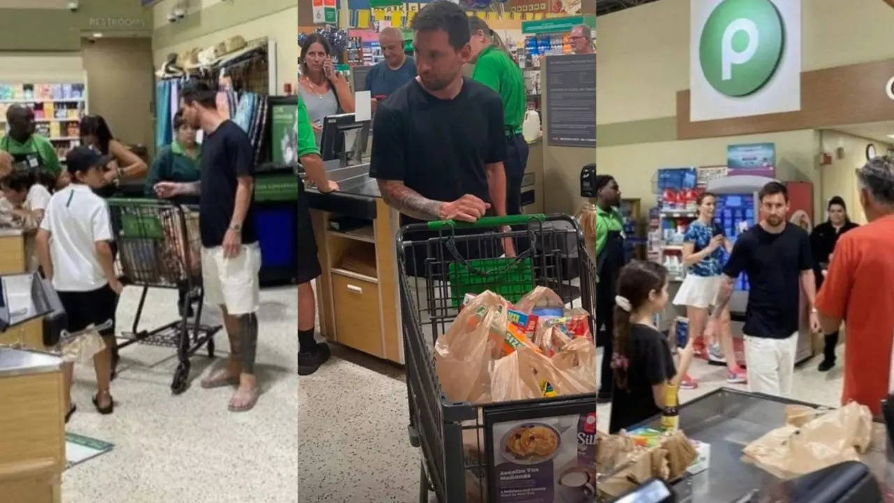 Lionel Messi Spotted Doing Grocery Shopping In Miami