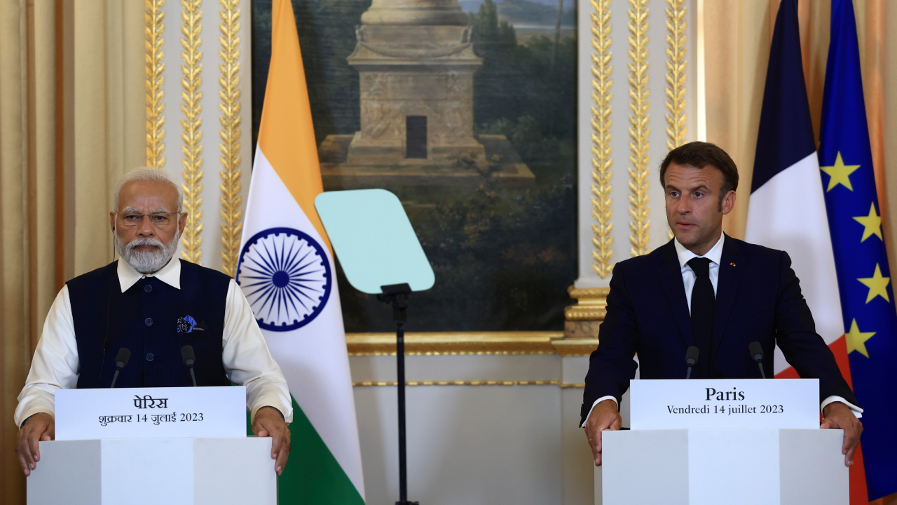 Modi-Macron in Paris - AP