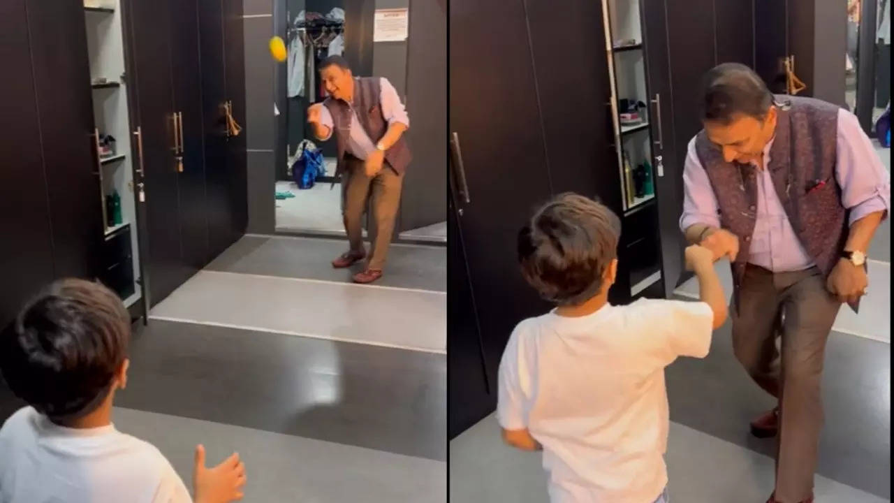 WATCH: Sunil Gavaskar Plays With Irfan Pathan's Son In ADORABLE Gesture, Video Goes Viral