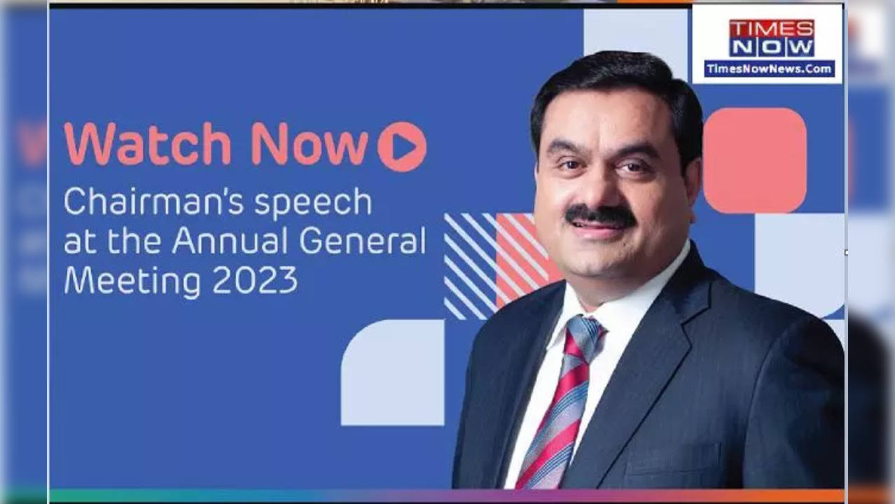 Adani Group AGM 2023: WATCH Chairman Gautam Adani's Speech LIVE