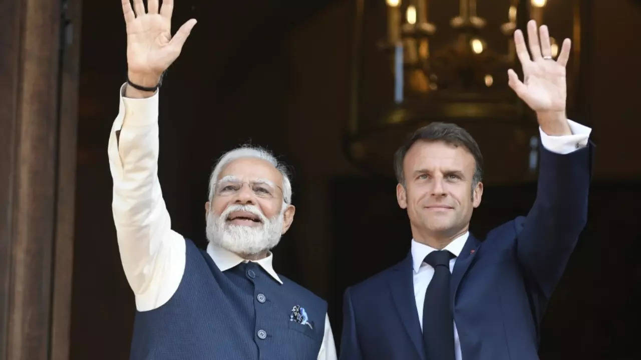 PM Modi and Emmanuel Macron