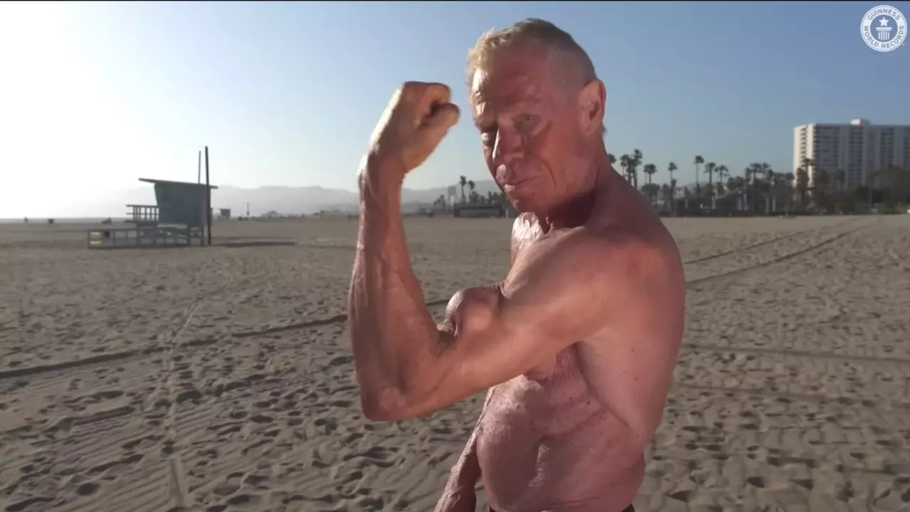 90-year-old Jim Arrington, of California, has been named the world's oldest bodybuilder. | Courtesy:  Guinness World Records/Youtube