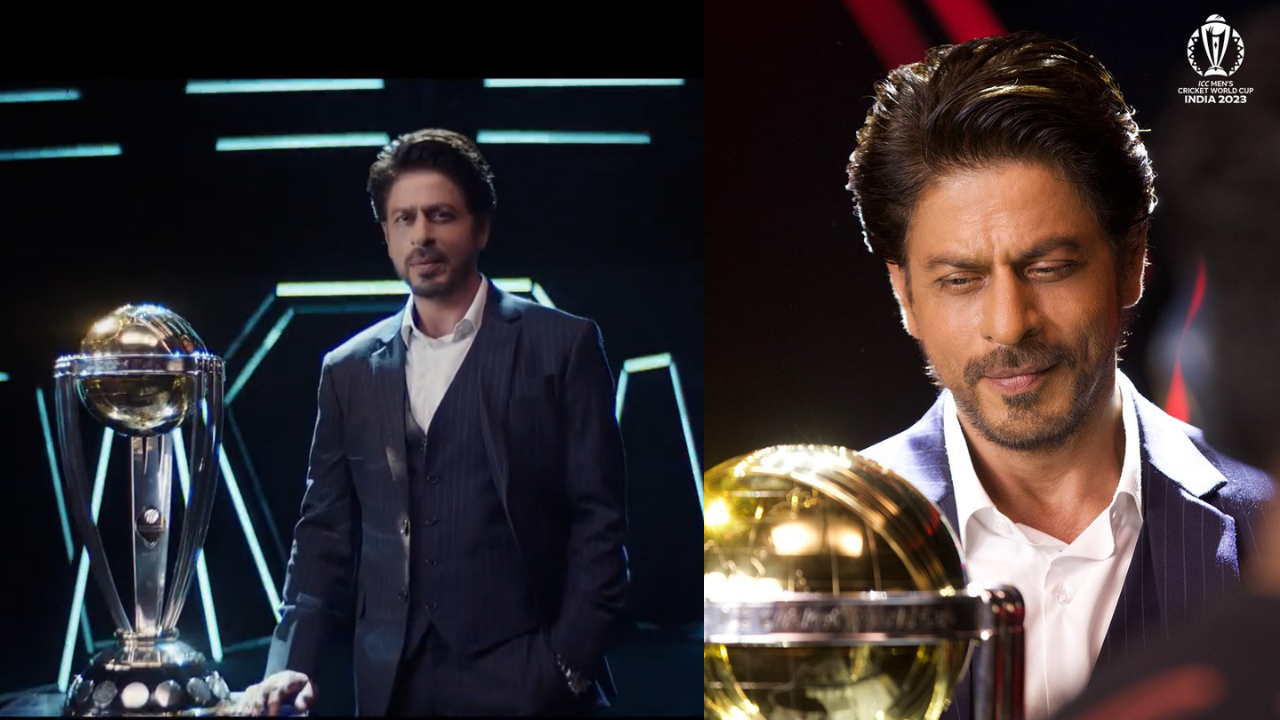 ICC Shares A Cryptic Photo Of Shah Rukh Khan Gazing At The World Cup Trophy