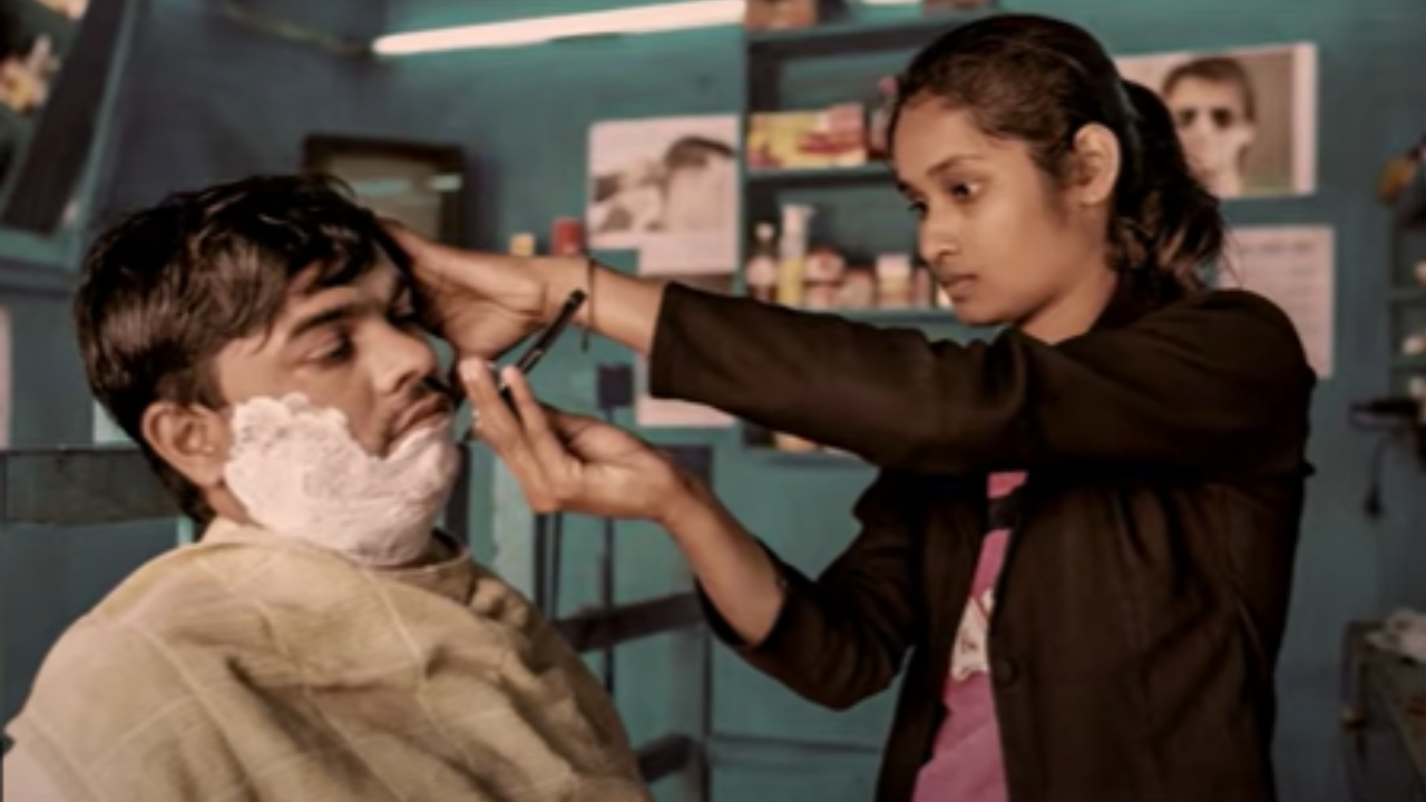 A popular men's personal care brand came up with an ad featuring two girls with their own barbershop. Pic Credit: YouTube| Gillette India