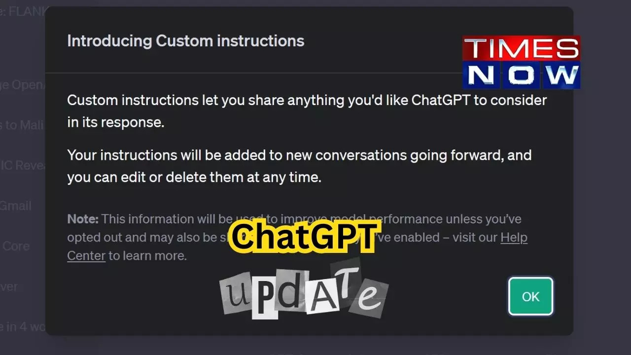 ChatGPT Feature Update: Custom Instruction