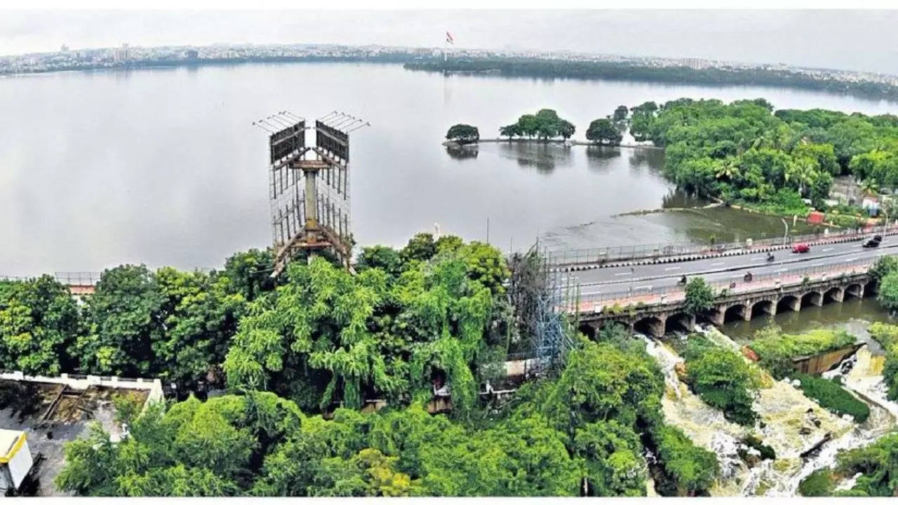 Hussain Sagar Lake in Hyderabad