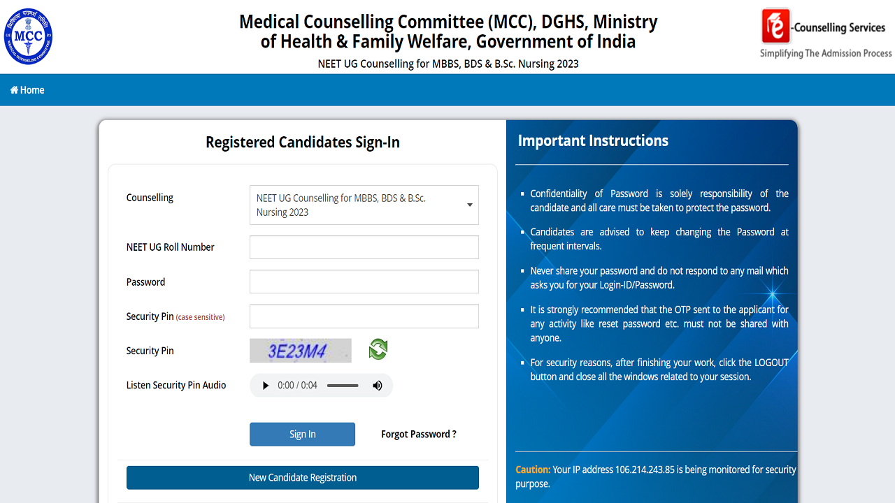 Neet Ug Counselling 2023 Choice Filling Locking Begins Today On Mcc