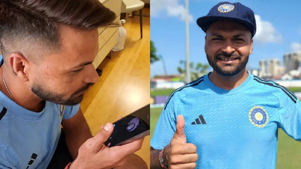 Mukesh Kumar emotional phone call to his mother after becoming indian test cricketer.