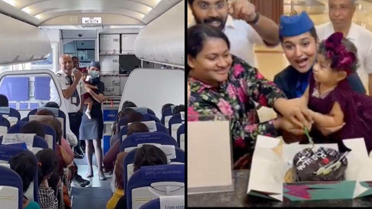 IndiGo Crew Celebrates Toddler’s First Birthday Onboard And Off It ...