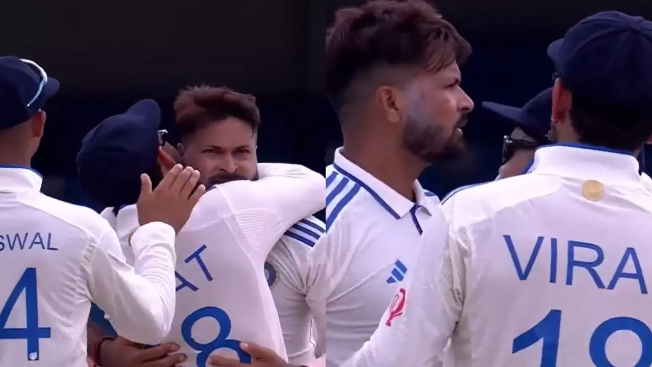 Virat Kohli joined Mukesh Kumar's celebrations