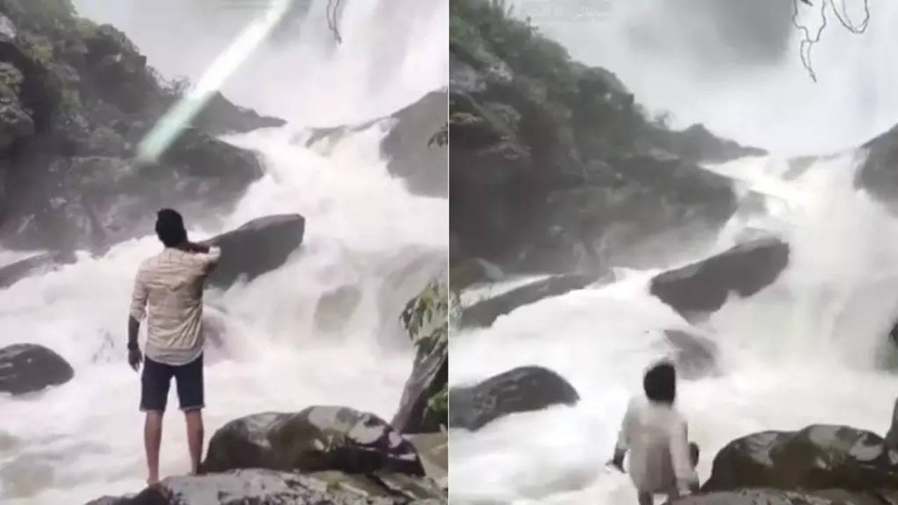 Karnataka Man Swept Away While Shooting Reel At Waterfall