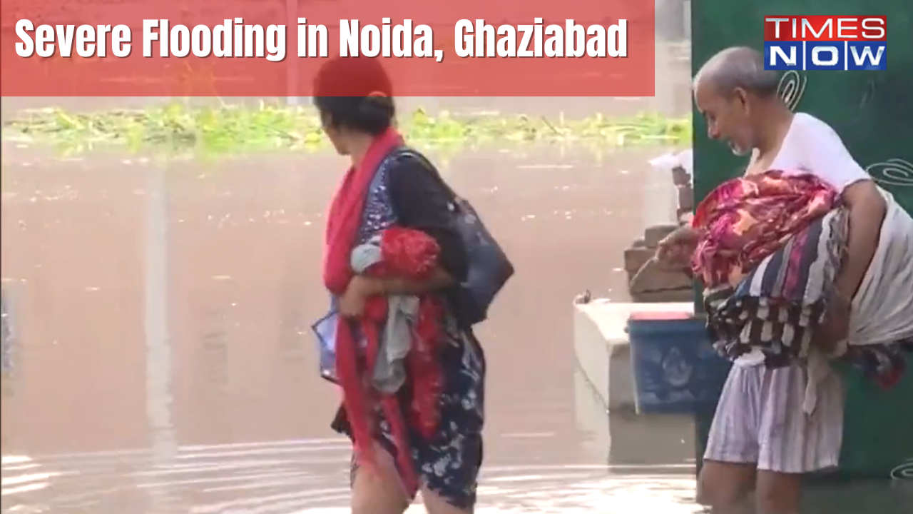 500 residents displced as Hindon Swells, Floodwater submerges homes in Noida's Low-lying Areas