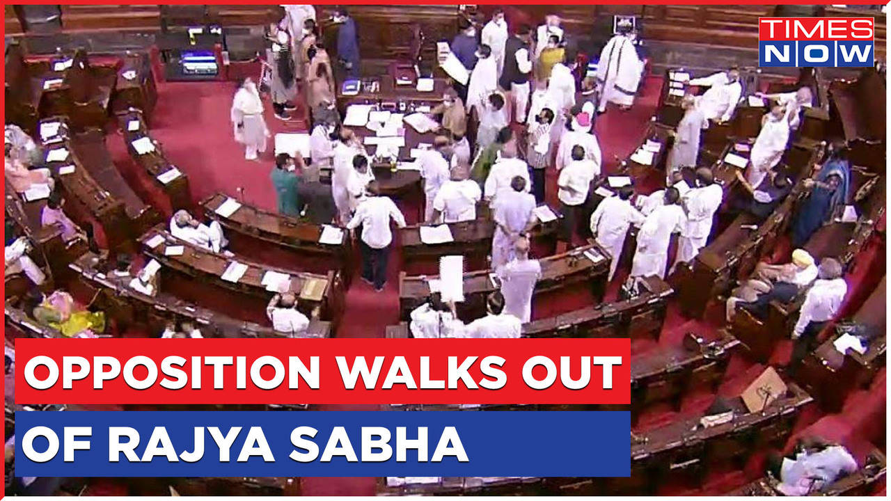 Opposition Walks Out Of Rajya Sabha After Chairman Refuses Discussion ...