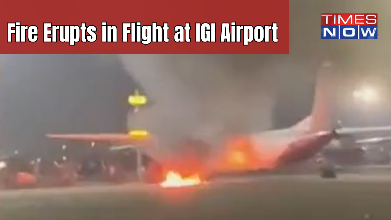 Massive Fire in Plane at IGI Airport