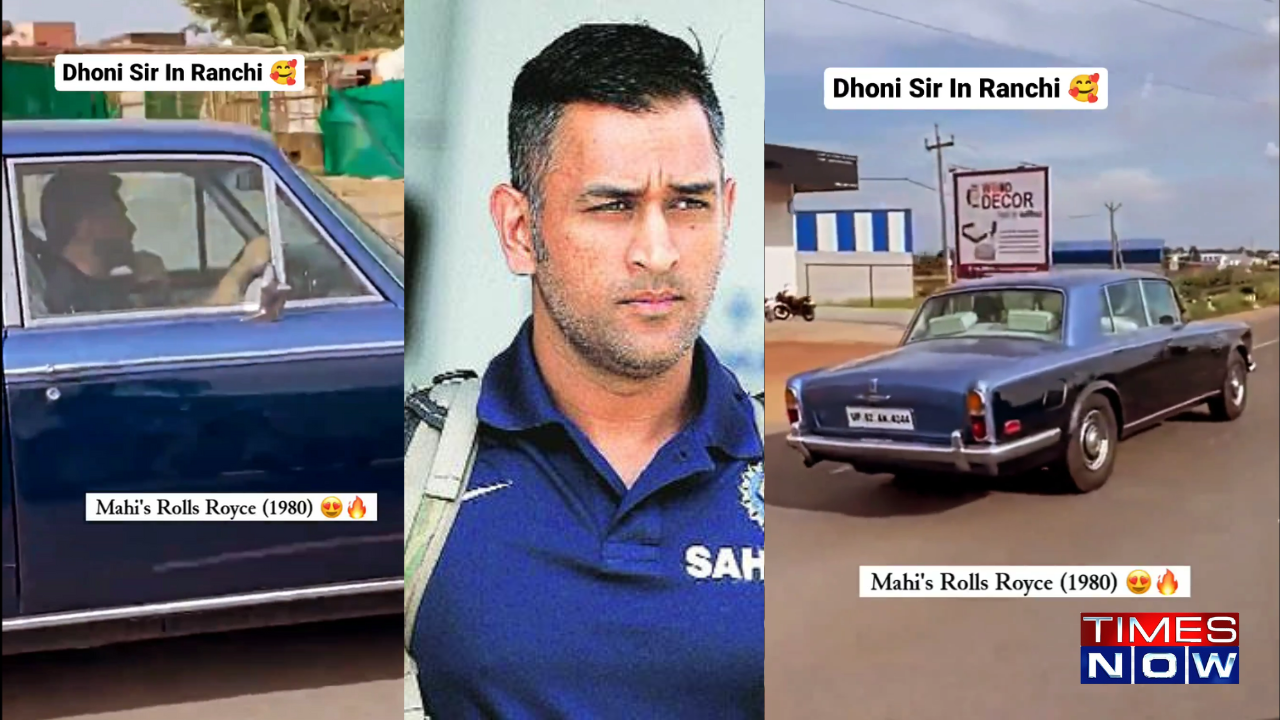 MS Dhoni Spotted Driving A Uber Cool Vintage Rolls Royce