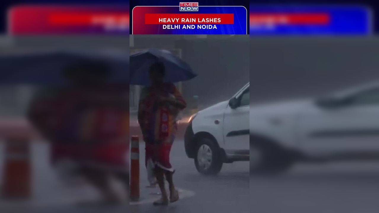 Rain Lashes Parts Of Delhi And Noida; Roads Waterlogged