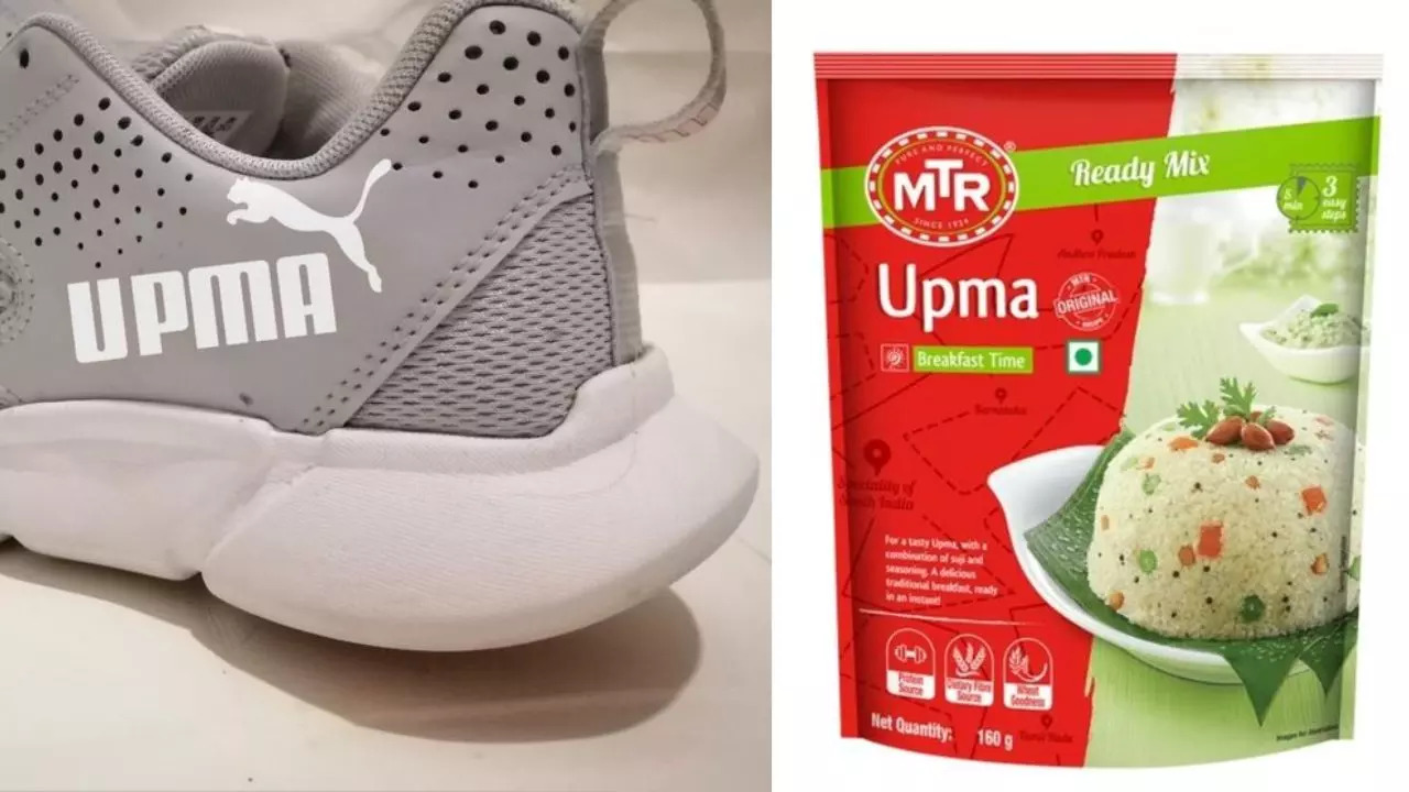 Man Purchases 'Upma' Shoes (Images via Twitter)