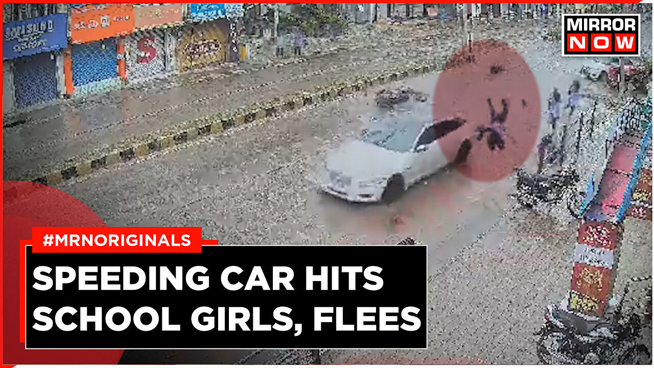 Hit and Run Case in Karnataka; Speeding Car Hits Biker and School Girls ...