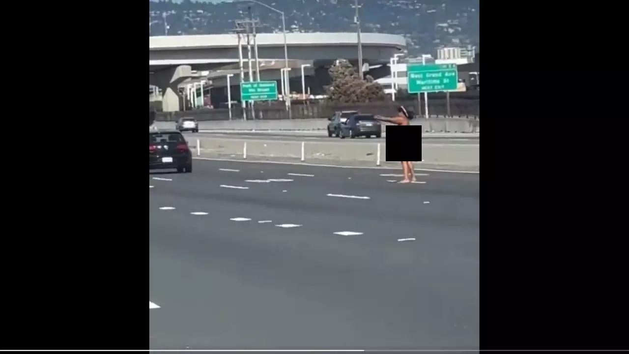 California bridge naked shooting