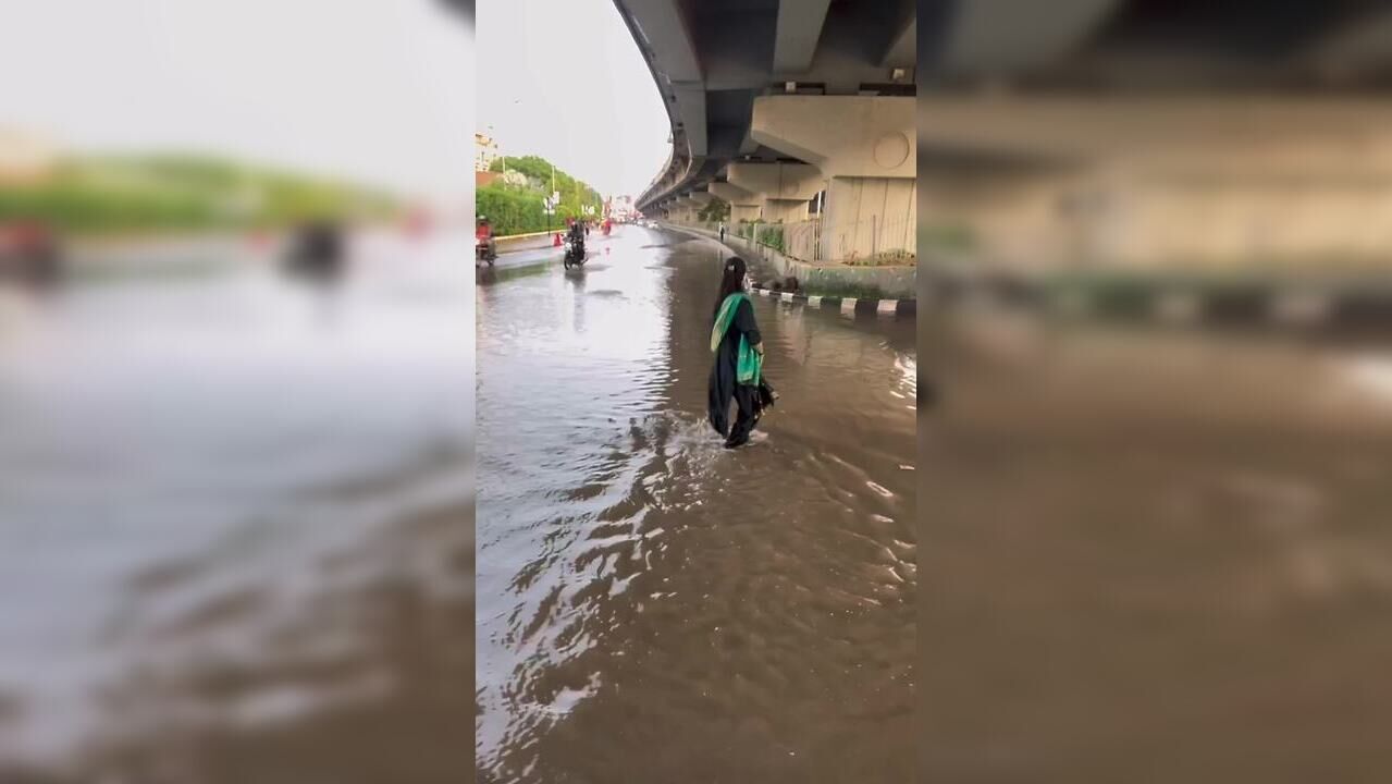 Girl Dances in Delhi Rain On Waterlogged Road For Instagram Reels ...